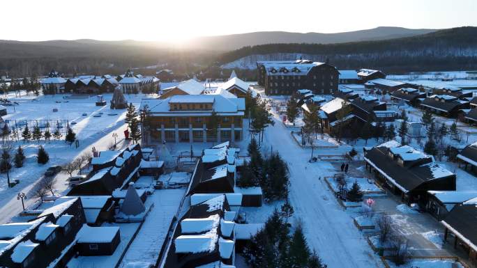 内蒙古敖鲁古雅鄂温克族乡雪景