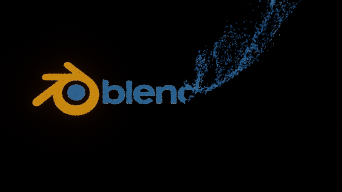 logo粒子消散 Blender工程
