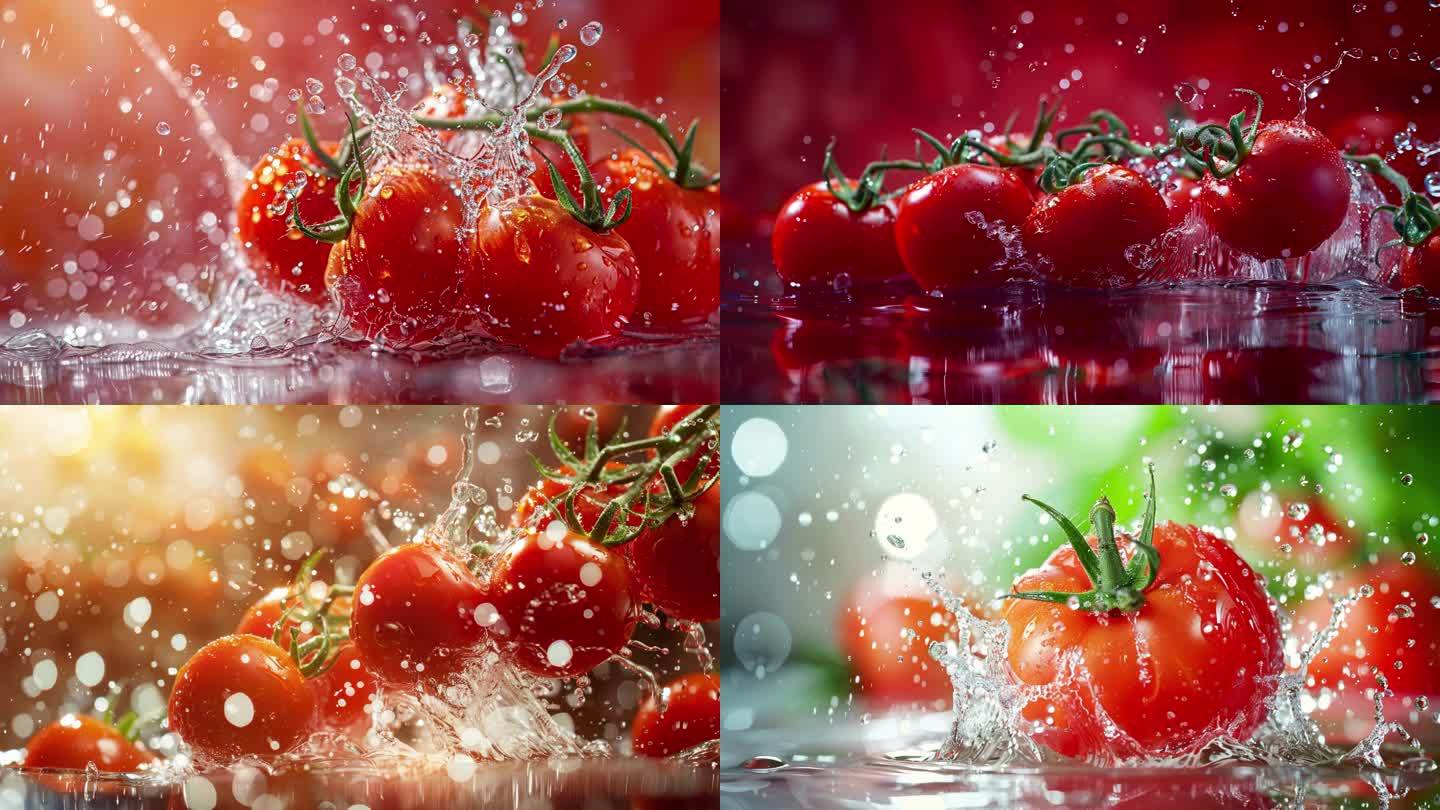 西红柿溅水番茄 西红柿