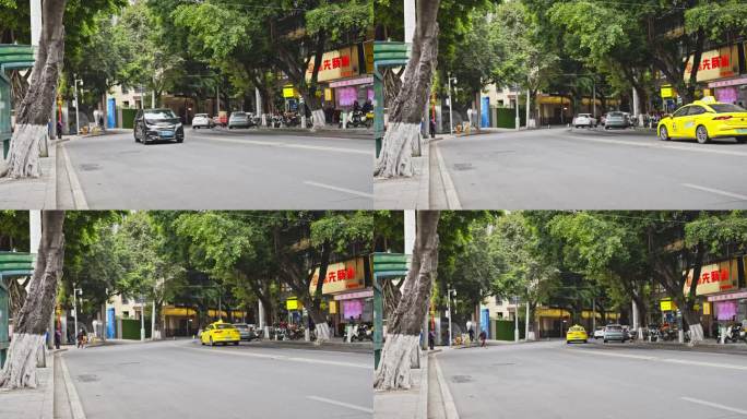 4K实拍，广州越秀南路工作日的车辆行人。
