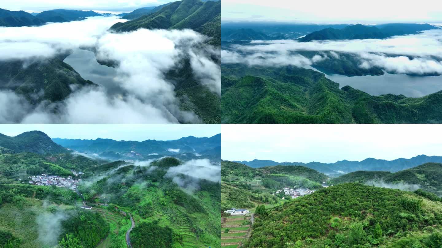 衢州常山云雾缭绕绿水青山