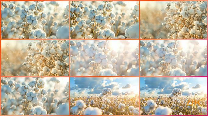 唯美的棉花种植基地 万亩棉花雪白丰收景象