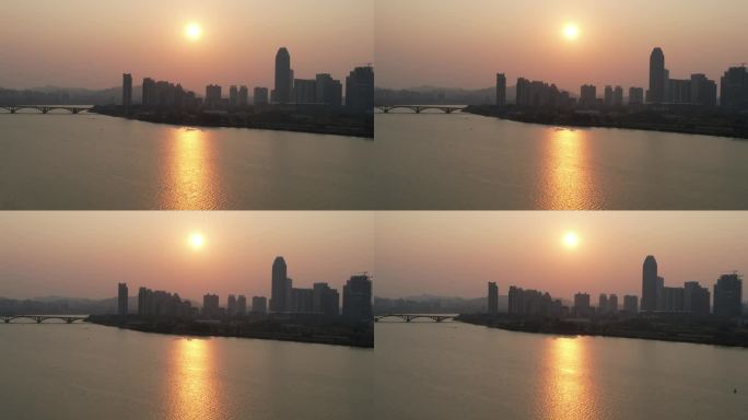惠州东江和江北夕阳景观