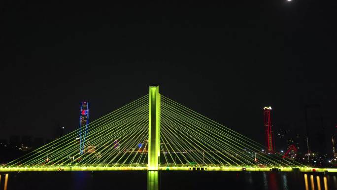 珠海横琴大桥夜景【4K航拍】
