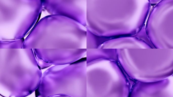 液体紫色油泡沫化妆品微距接近美容凝胶背景