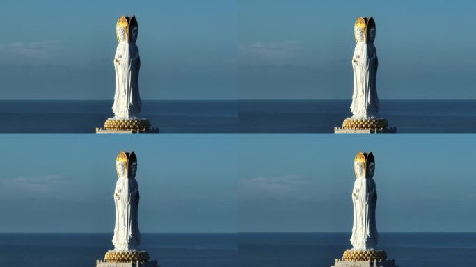 中国海南岛南山寺海边的佛教观音像