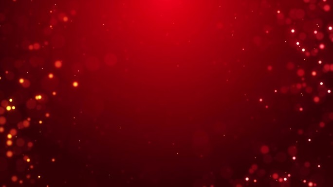闪闪发光的粒子中心空闪亮的红色环背景