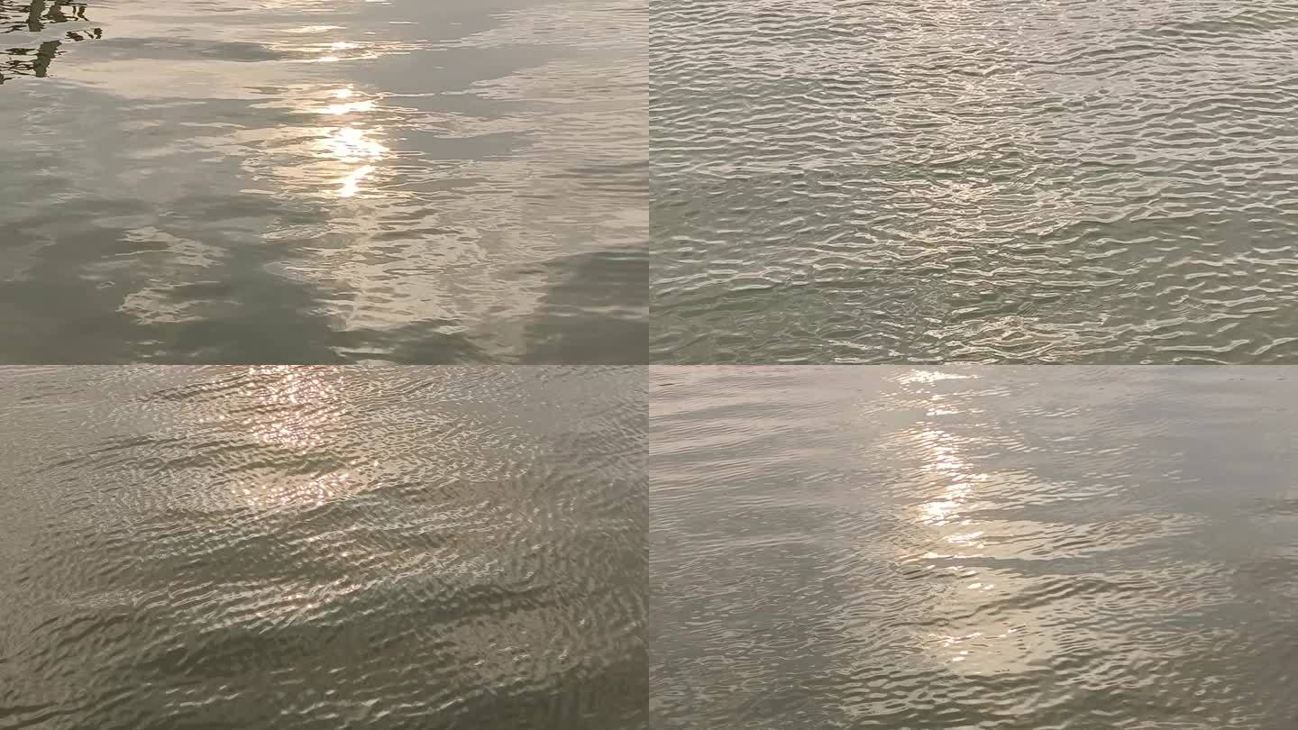 水面波光湖面河面海面波纹波浪水波光斑湖光