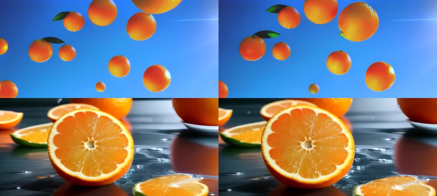 【宽屏】创意橙子水果清爽广告