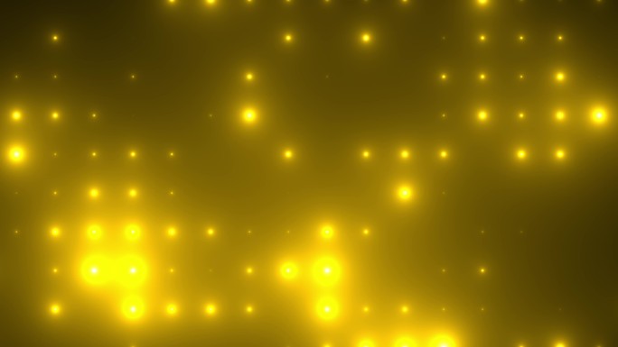 4K黄色阵列灯光闪烁背景无缝循环