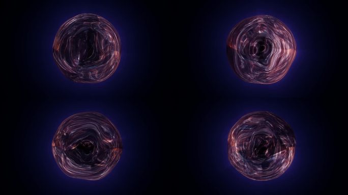 液体能量等离子体未来魔法圆球球。抽象的背景。视频在高品质的4k，运动设计