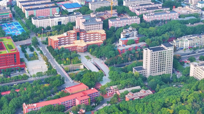 湖南工商大学航拍校园风景风光学校大学