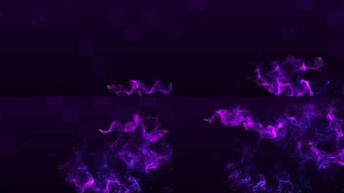 曲线粒子路径紫色烟雾效果绚丽背景