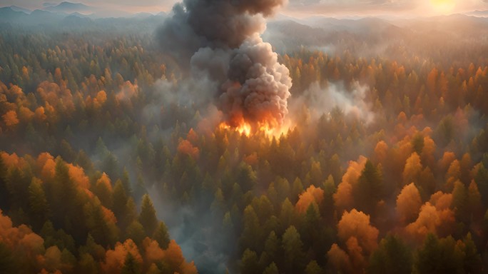 森林着火自然失火