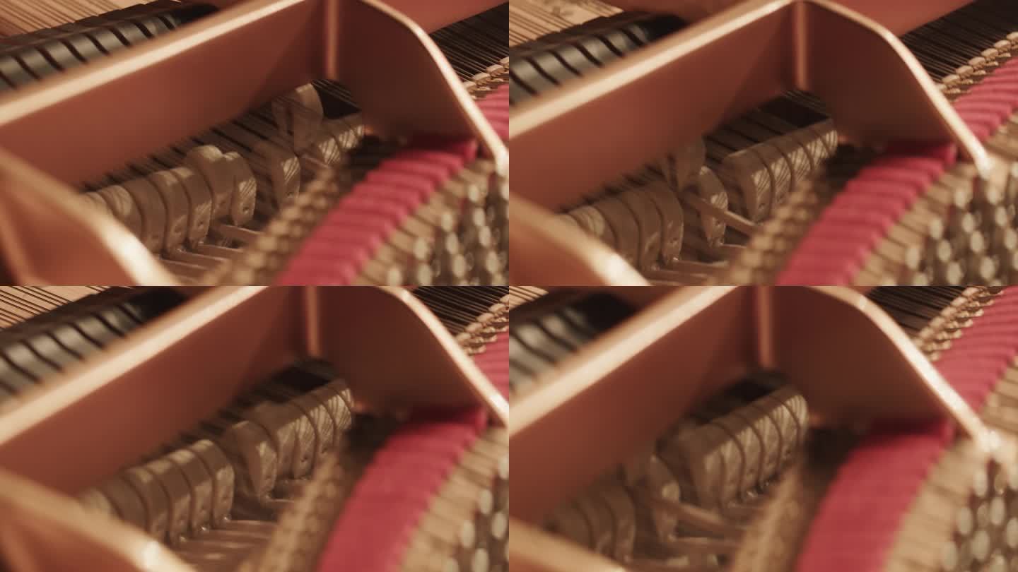 钢琴锤在一个特写镜头