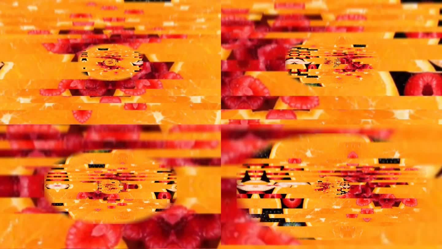 素材定格动画图文插图曼陀罗背景几何万花筒形状抽象饱满