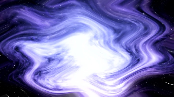 蓝白螺旋波星系的收缩和爆炸。