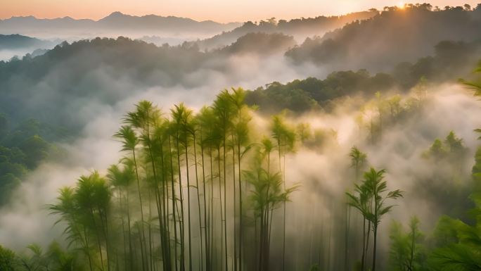 云雾竹林