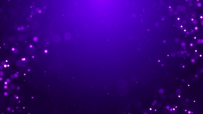 闪闪发光的粒子中心空闪亮紫色环背景