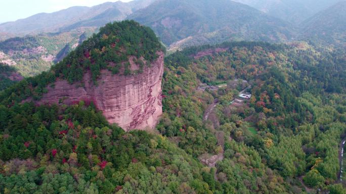 甘肃 航拍 麦积山  麦积山石窟