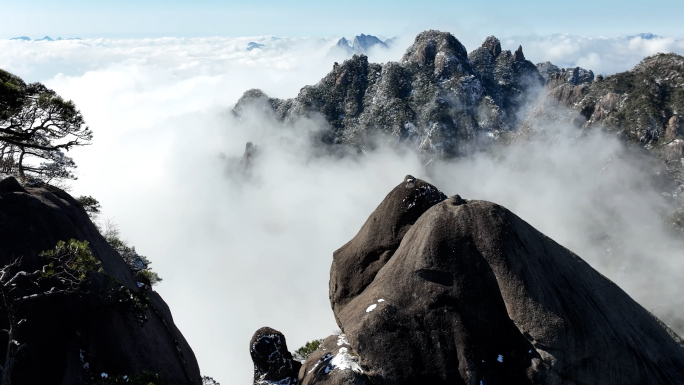 江西三清山雪景风光航拍合集