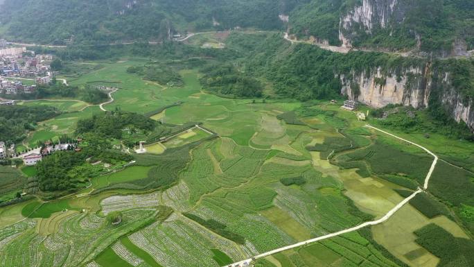 中亭红色旅游区巴轩乡村4K航拍