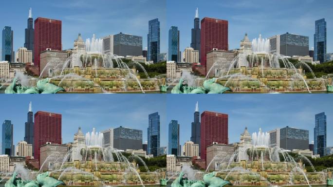 伊利诺伊州芝加哥的白金汉喷泉