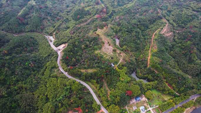 韶关丹霞大道山间公路最美旅游公路航拍