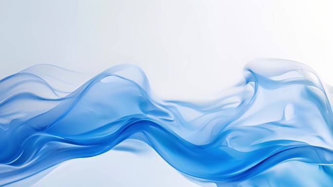 蓝色漂浮丝绸布料广告背景（1）