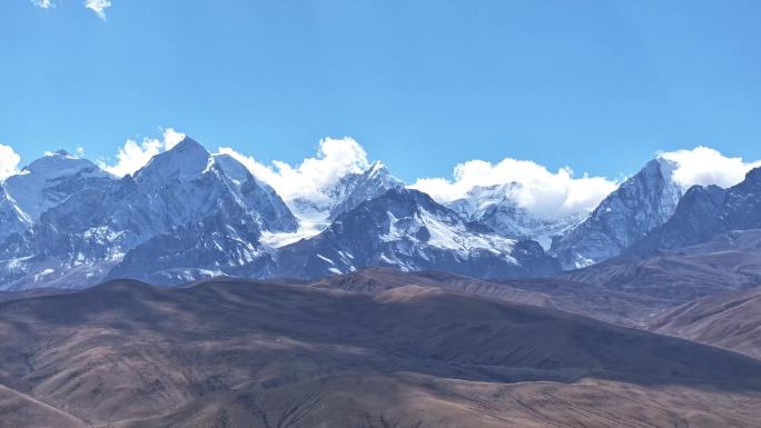 西藏普兰雪山延迟航拍