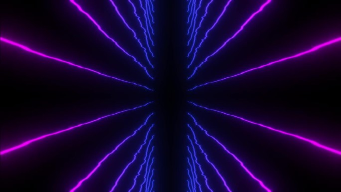 音频波。三维抽象霓虹灯粒子音频波形在黑色背景。音频频谱舞蹈，声波声波设计。80年代赛博朋克风格的VJ