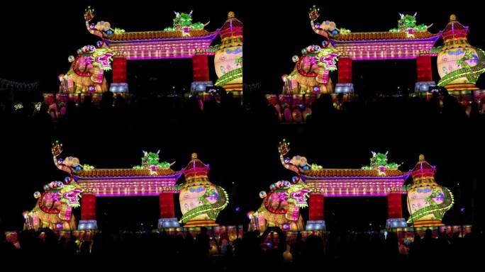 台湾，台北，热闹，元宵佳节，香龙仙瑞，花灯
