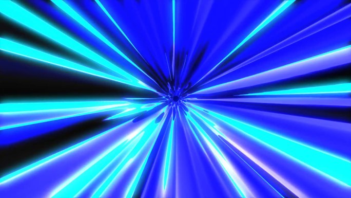 蓝色能量隧道框架，未来的电场粒子和高科技能量线。抽象的背景。视频在高品质的4k，运动设计