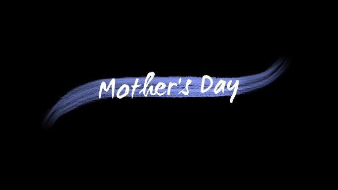 母亲节，黑色背景上流淌的蓝色波浪配上优雅的白色文字