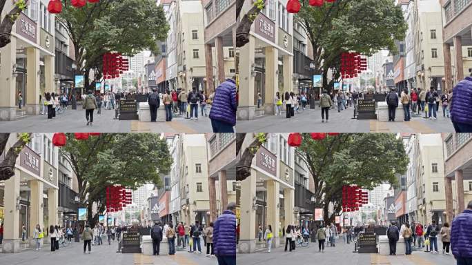 4K实拍，羊城广州千年商都北京路步行街。