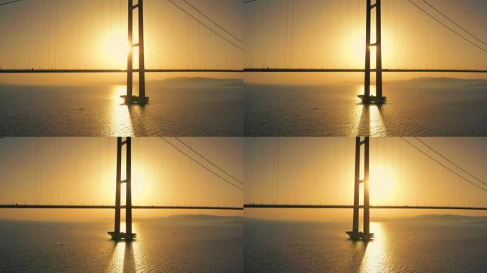 达达尼尔海峡大桥，1915年Çanakkale大桥日落航拍