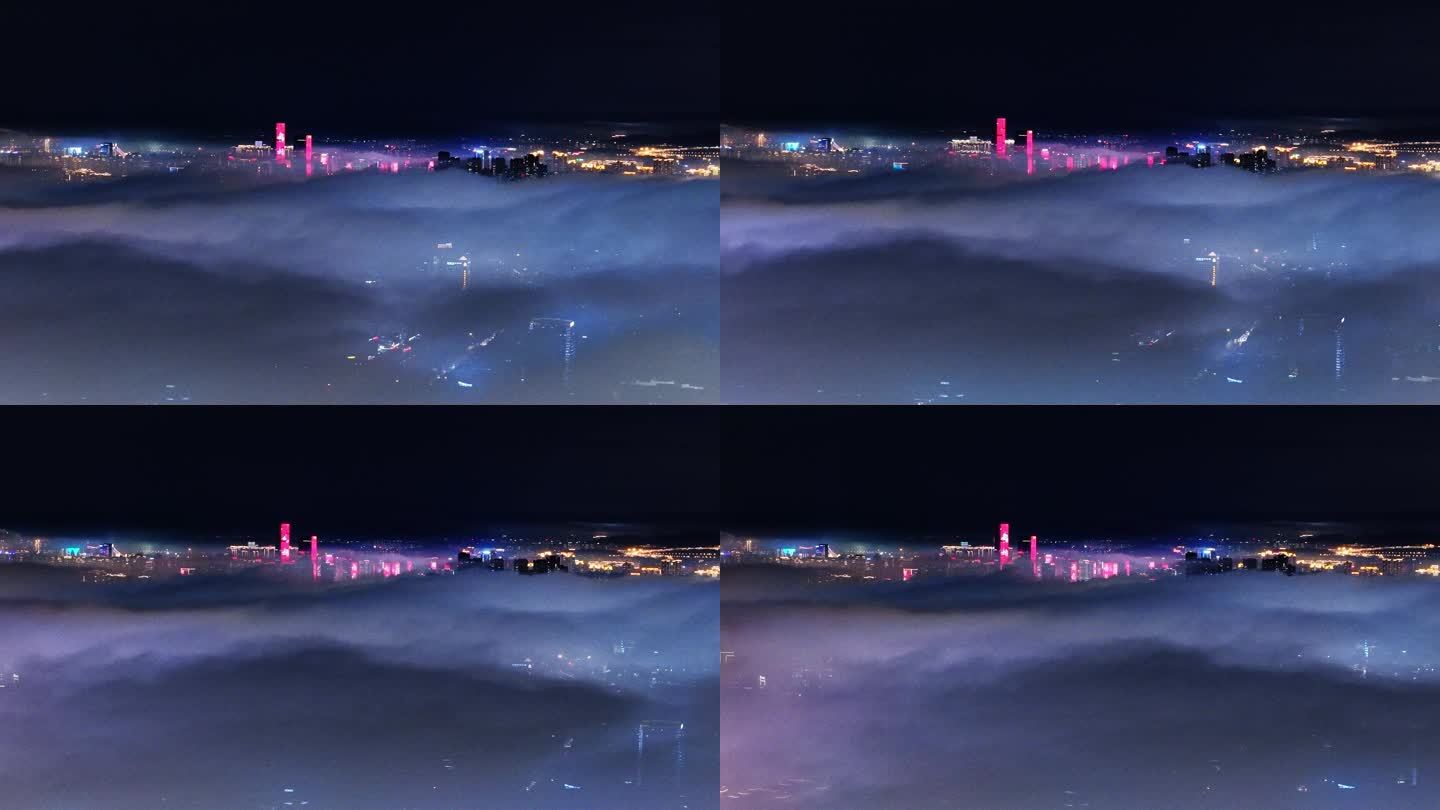 城市夜景平流雾（福州市）5