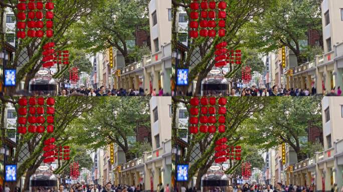 4K实拍，广州千年商都北京路步行街的市民