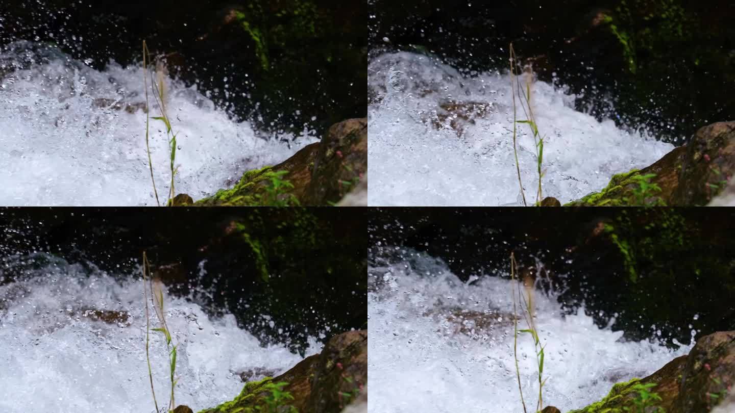 河边流水河流河水小溪山泉泉水流体液体水流