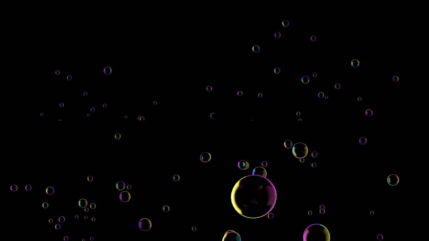 气泡运动透明通道视频素材