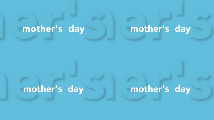 蓝色的母亲节卡片，在母亲节这个特别的日子里，向妈妈们致以感人的敬意