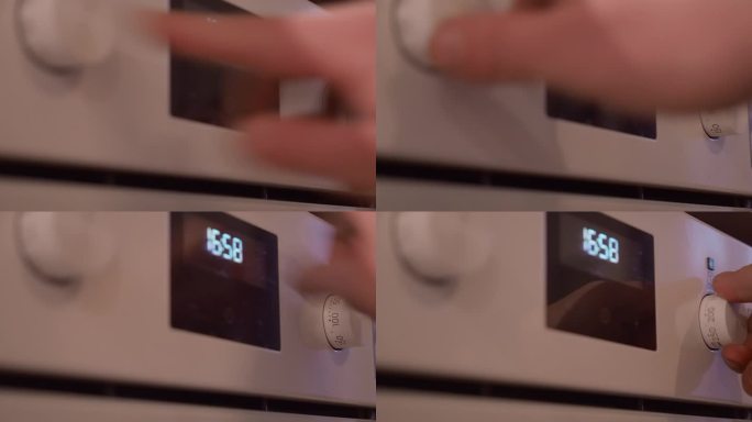 烤箱控制旋钮弹出面板:设置，温度调节
