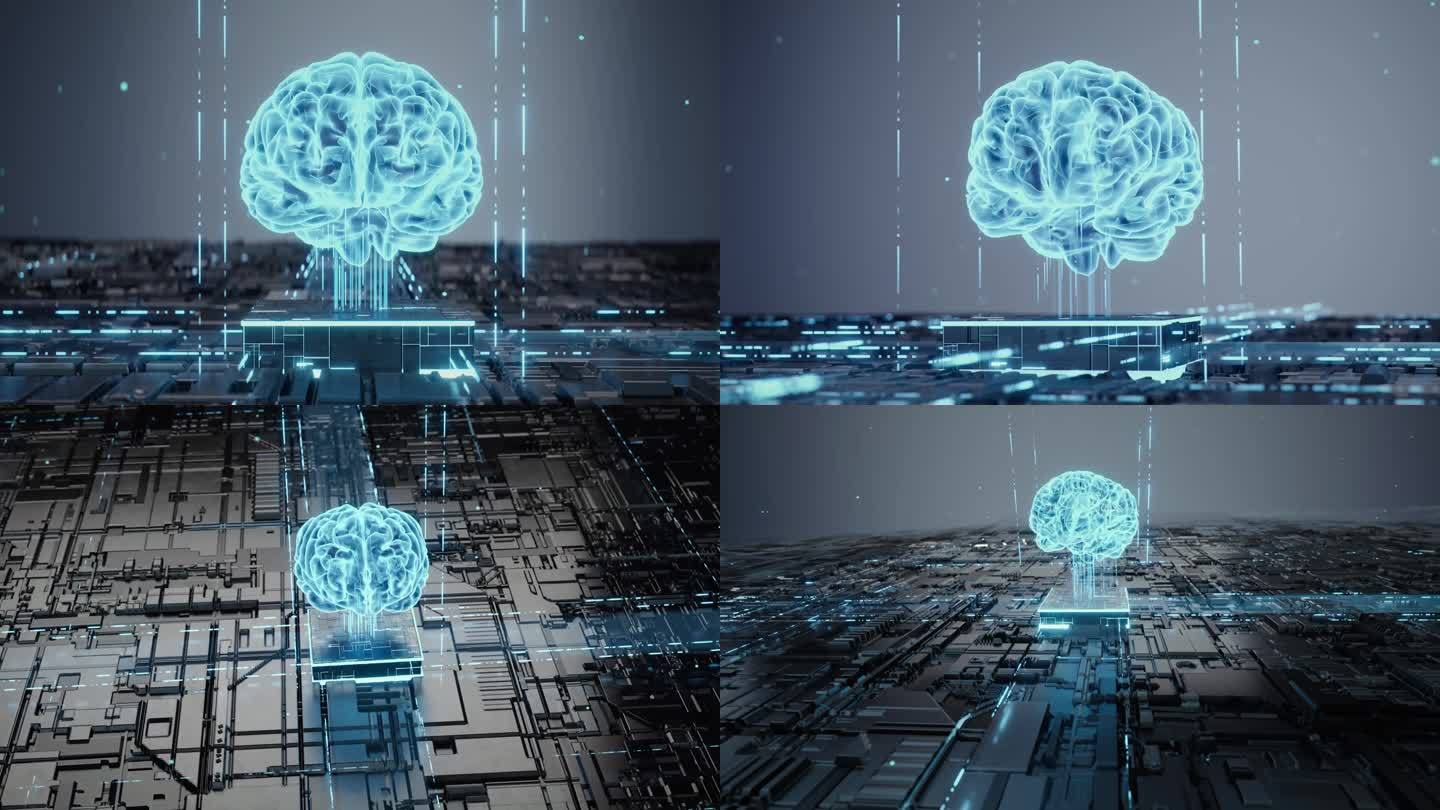 AI大数据智慧云芯片人工智能科技蓝