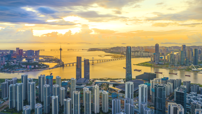 珠海横琴澳门十字门日出延时_02