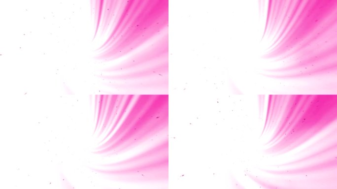 明亮的粉红色光线从右上角到白色背景上的中心，为您自己的内容留出空间，慢慢到达尘埃颗粒。抽象。