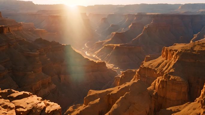 夕阳下的大峡谷：自然界的壮丽诗篇