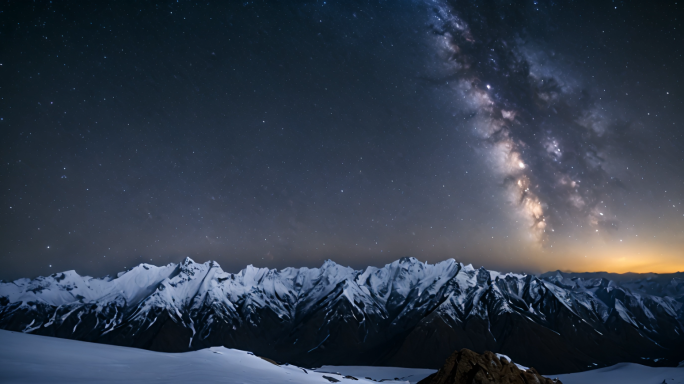 多组壮美雪山星空多组延时合集