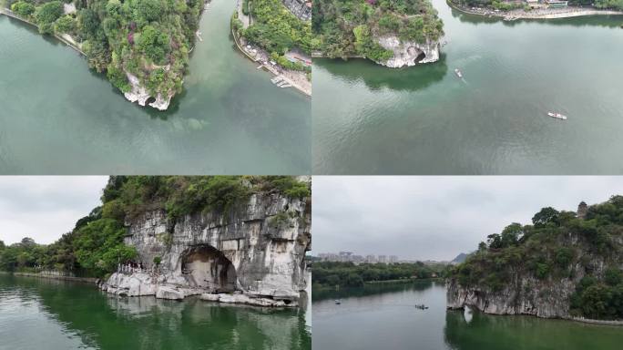 桂林象鼻山5a级景区4k航拍