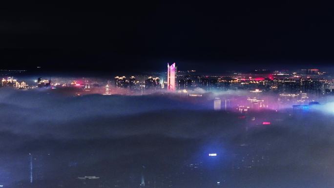 城市夜景平流雾（福州市）6