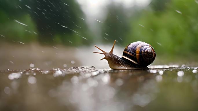 春天雨季树苗发芽